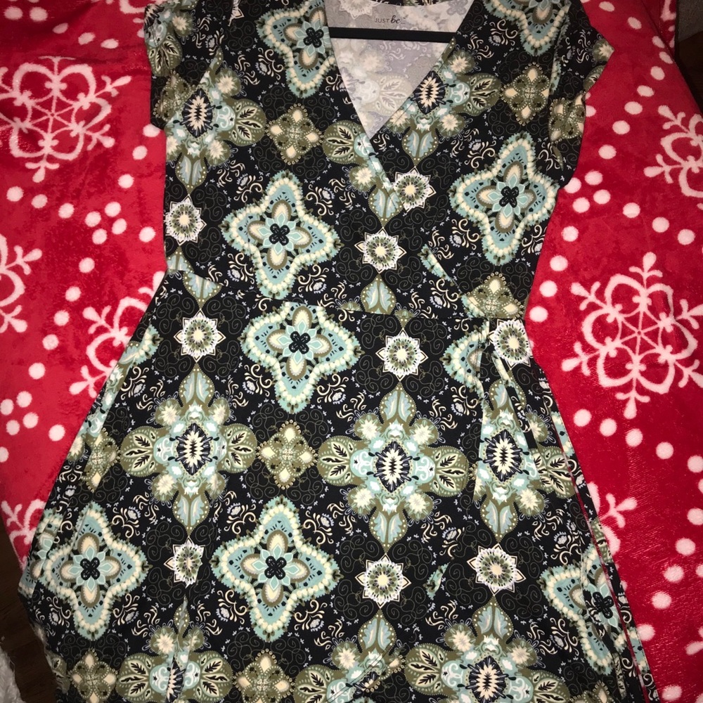 Wrap dress multi color